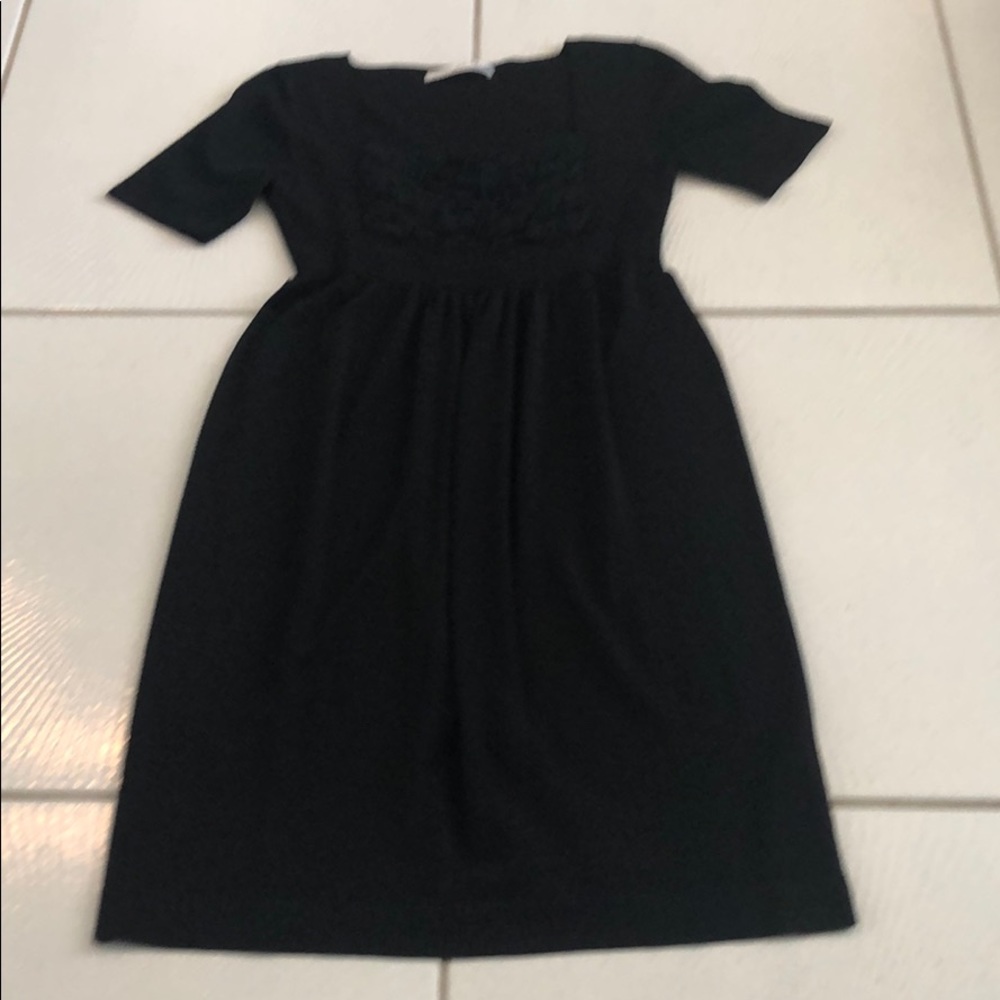 D. Exterior Italy Black Empire Dress Size Medium